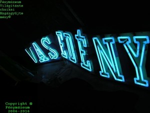 Vasedény neonfelirat